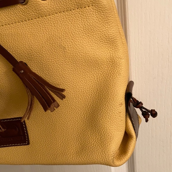 Dooney&Bourke Pebble Yellow Wakefield Tassel Tote - Picture 2 of 5